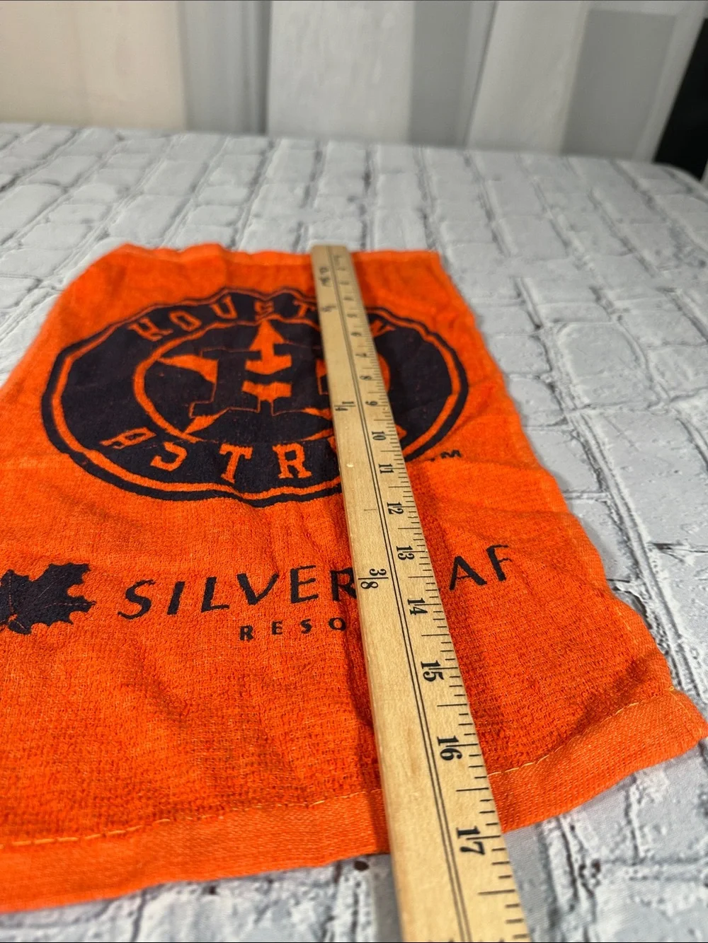 Houston Astros Orange Rally Game Towel - Silverleaf Resorts Logo
